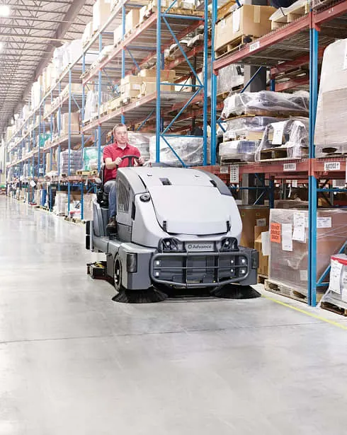 Man using Advance Scrubbers & Sweepers