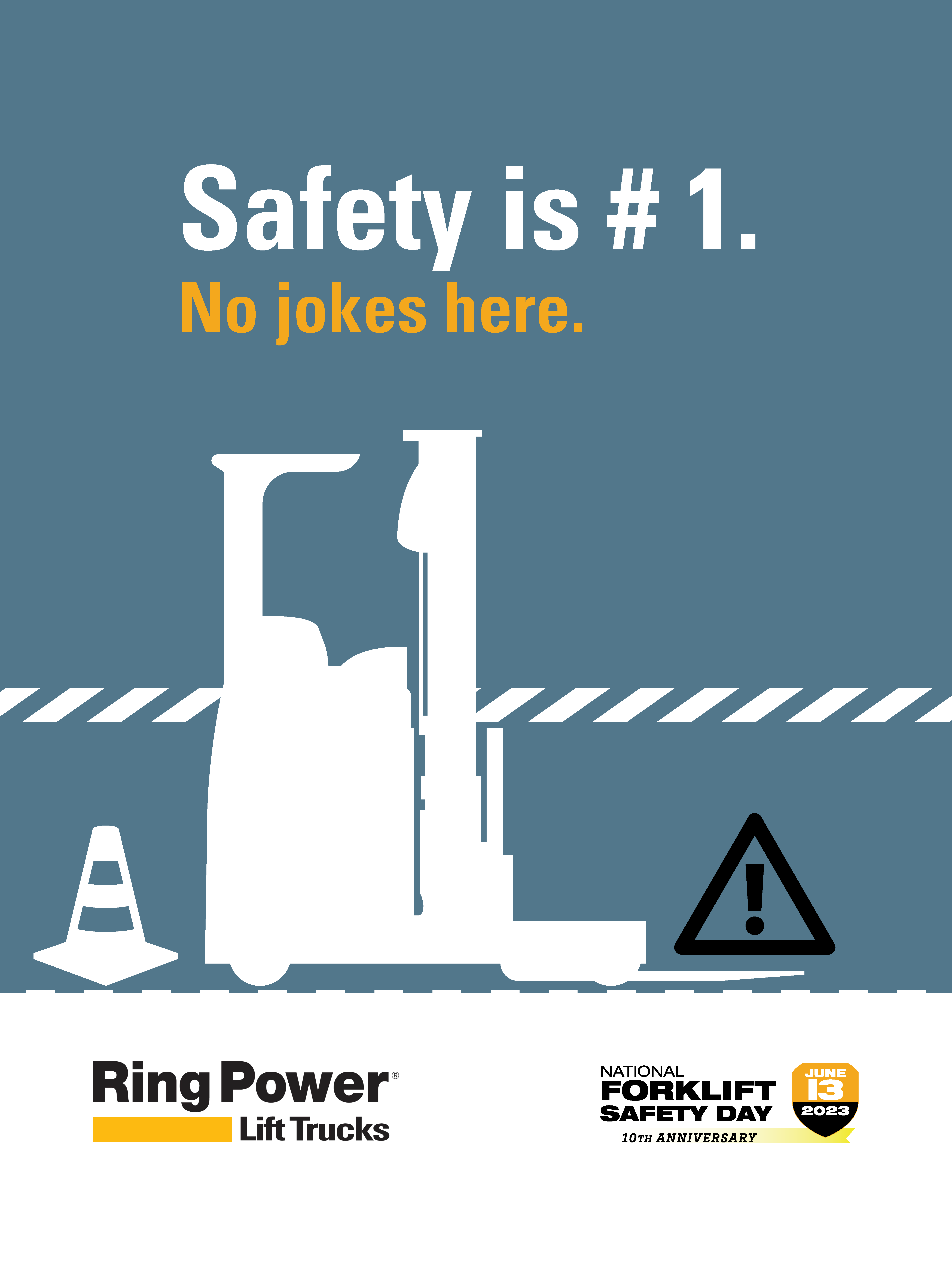 Forklift Driving Keeping Low Safety Poster - National Safety